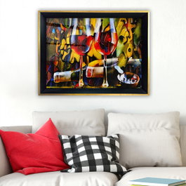 Wallity Cuadro Decorativo Enmarcado Multicolor 35 x 45 cm